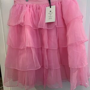 JessaKae Pink Layered A-Line Skirt